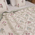 Ivory Iris Reversible Dohar / AC Covering Sheet