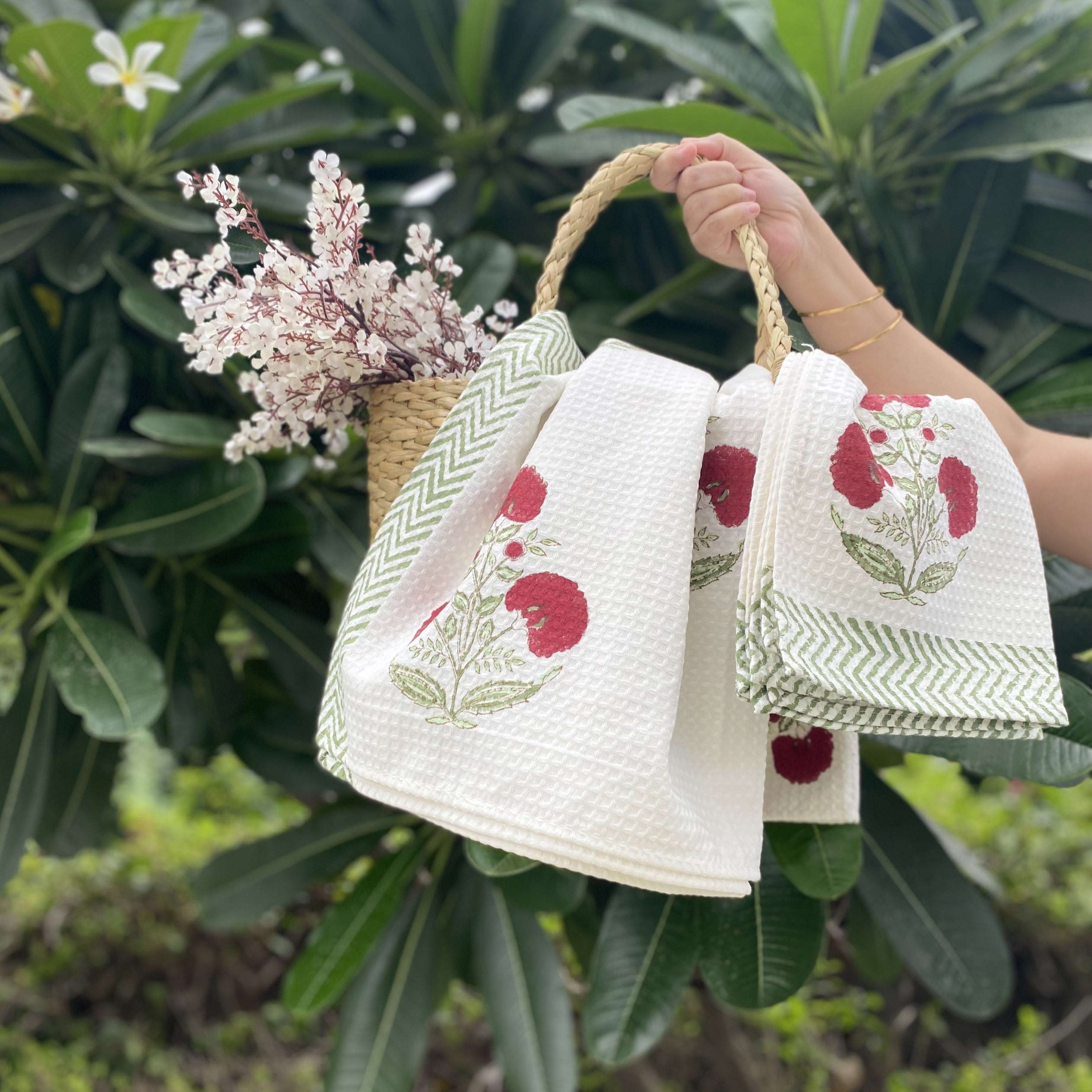 Blushing Poppies Body and Hand Towels