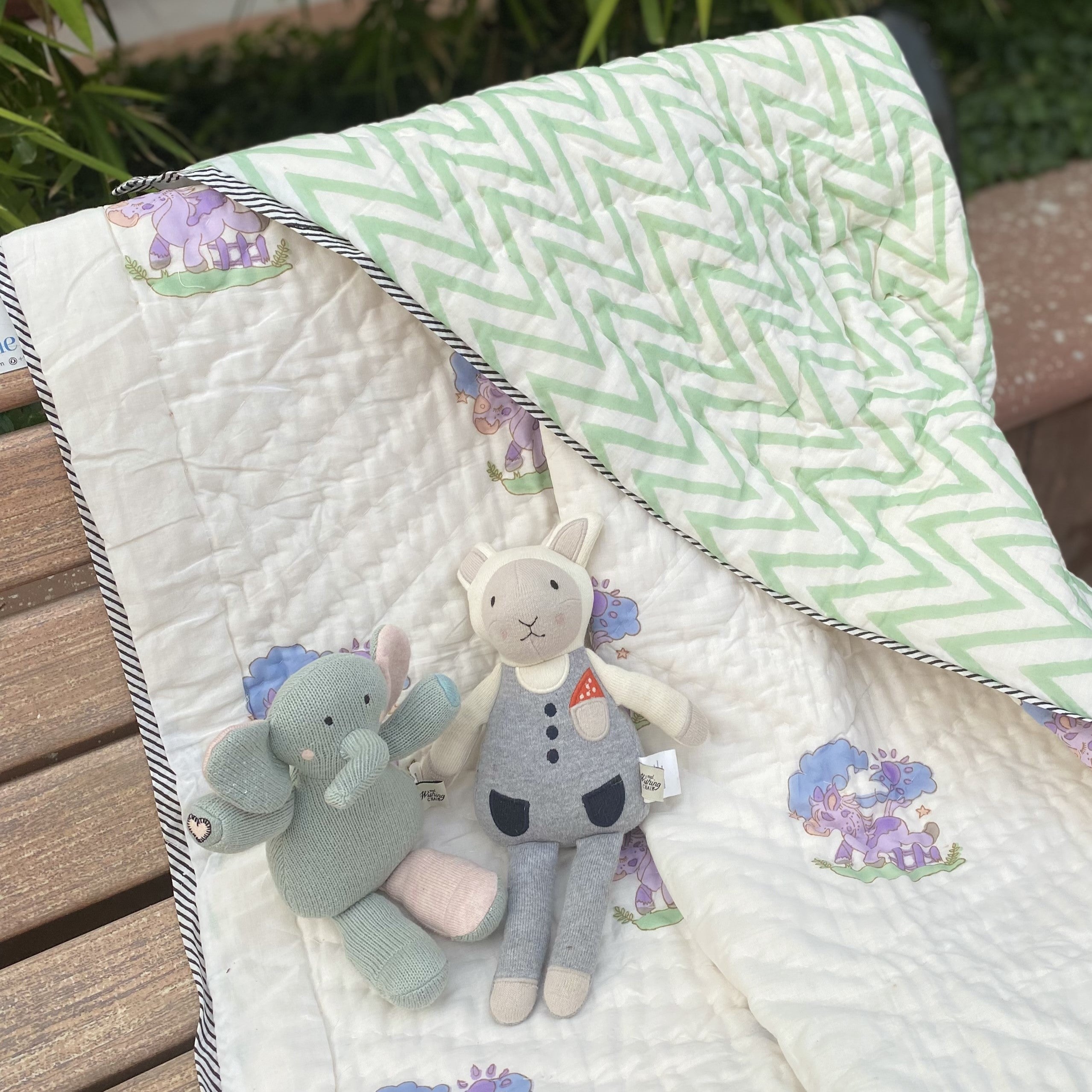 Lucky Unicorn - Lavender Reversible Kids Quilt