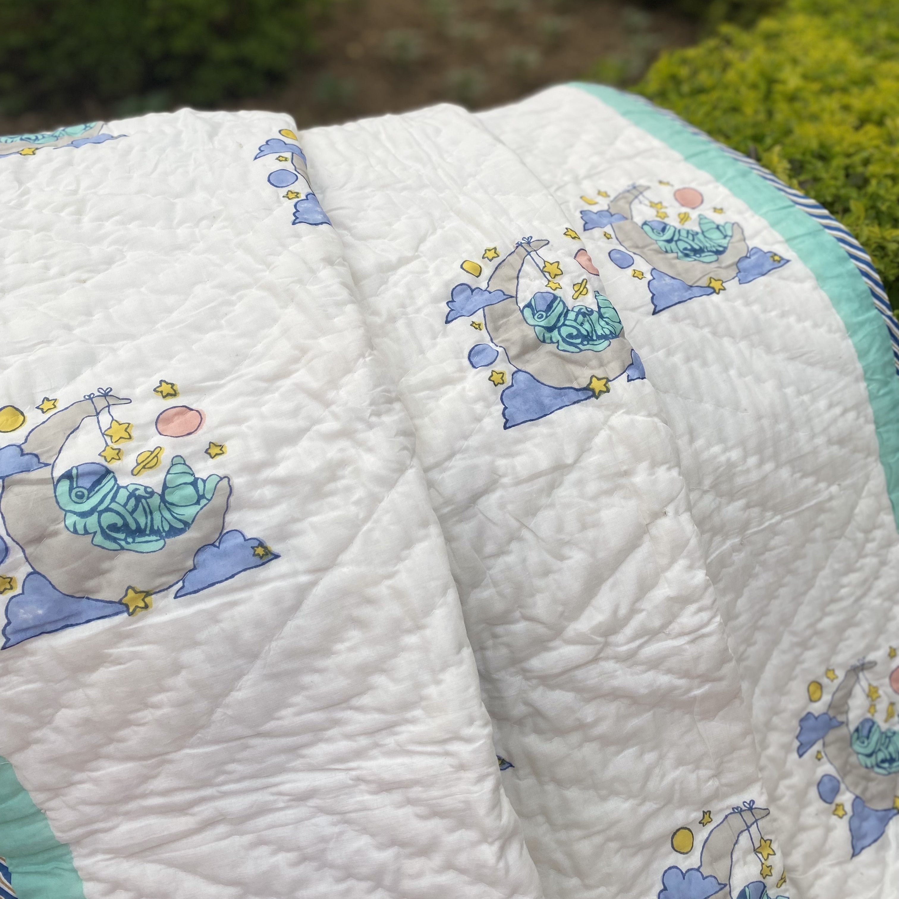 Angel on The Moon Reversible Kids Quilt