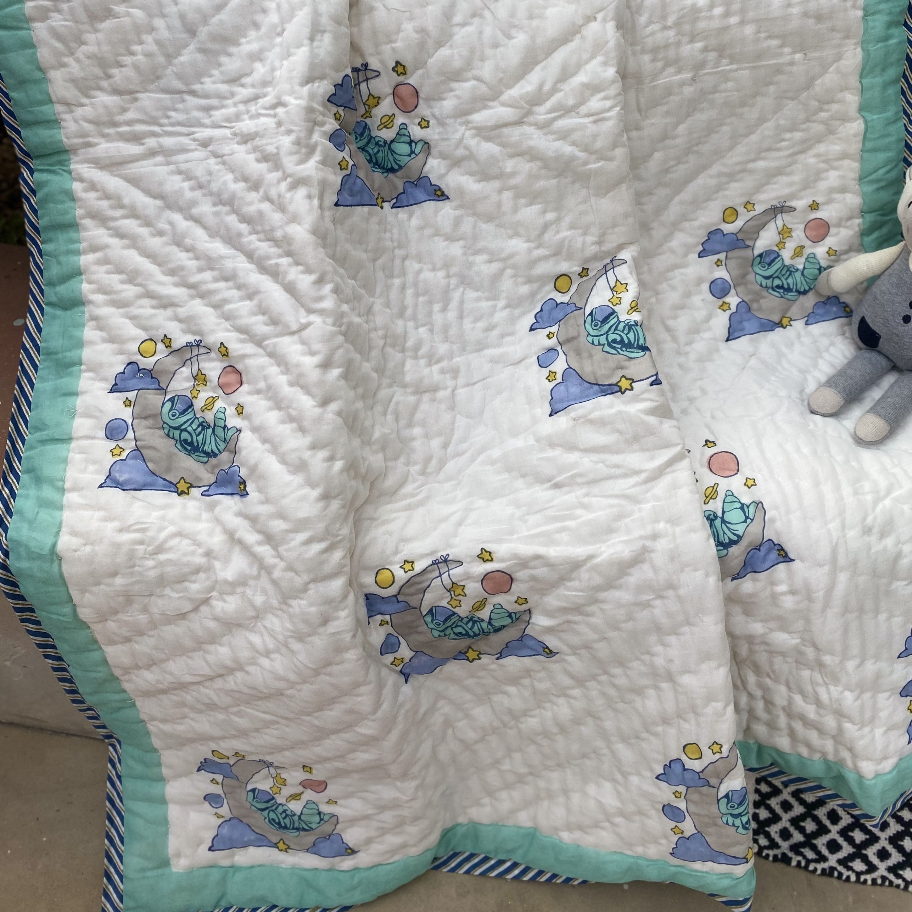 Angel on The Moon Reversible Kids Quilt